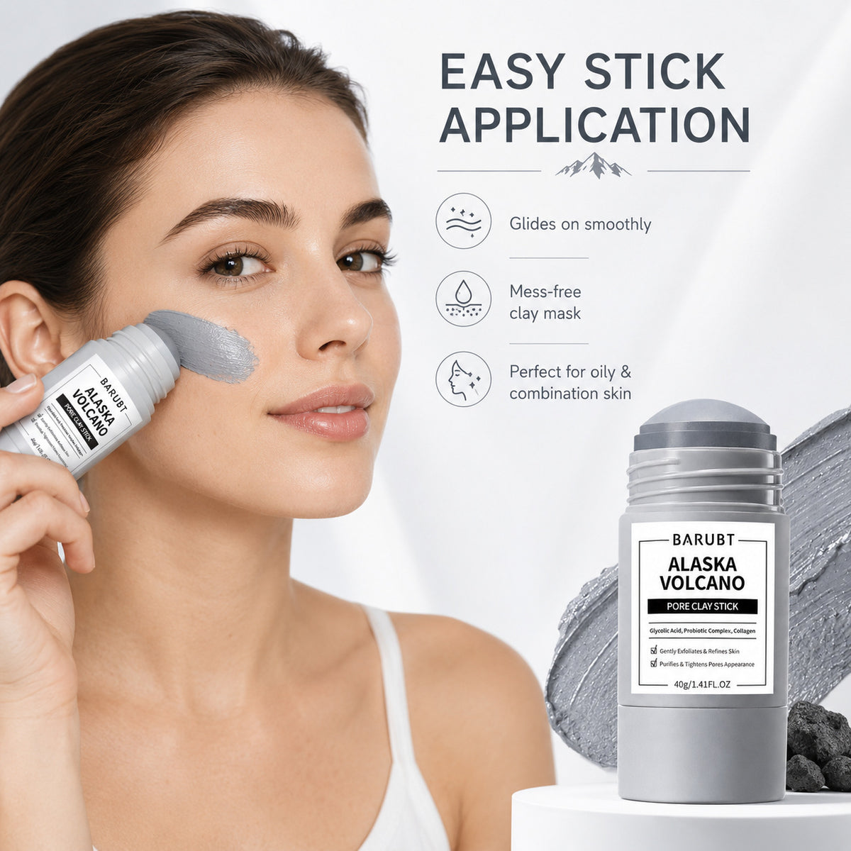 Volcanic Mud Facial Mask Stick | Clay Skincare